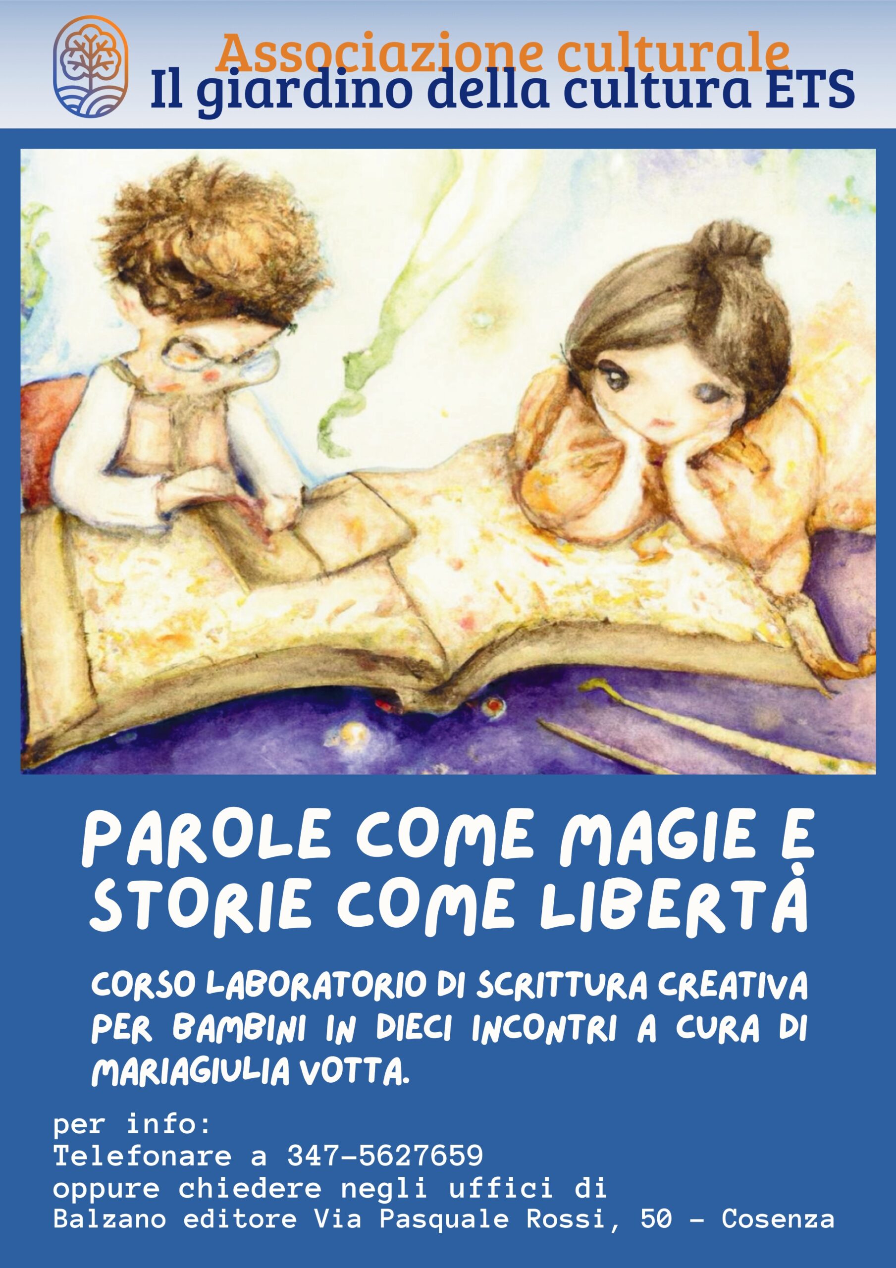 Parole come Magie e Storie come Libertà”: Corso Laboratorio di Scrittura Creativa per Bambini